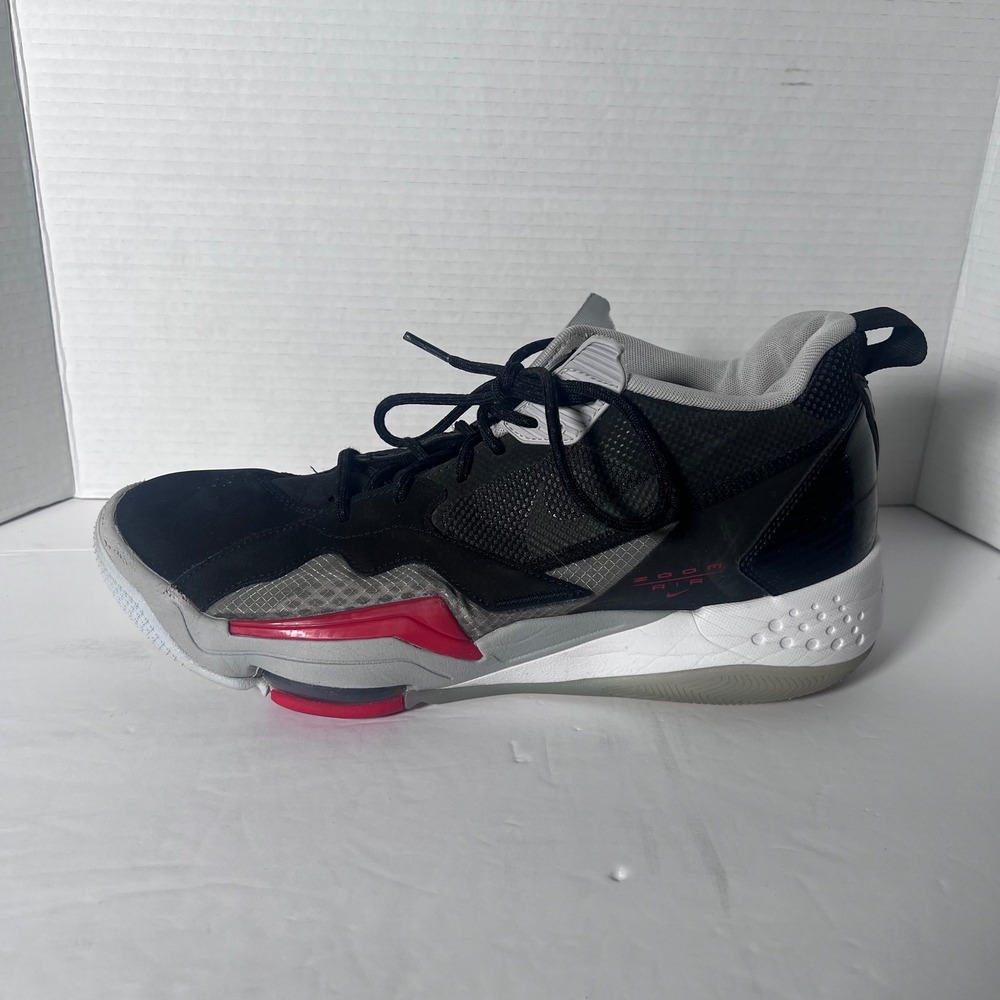Jordan Zoom '92 CK9183-001 Black Grey Red Basketball‎ Shoes Men's 13